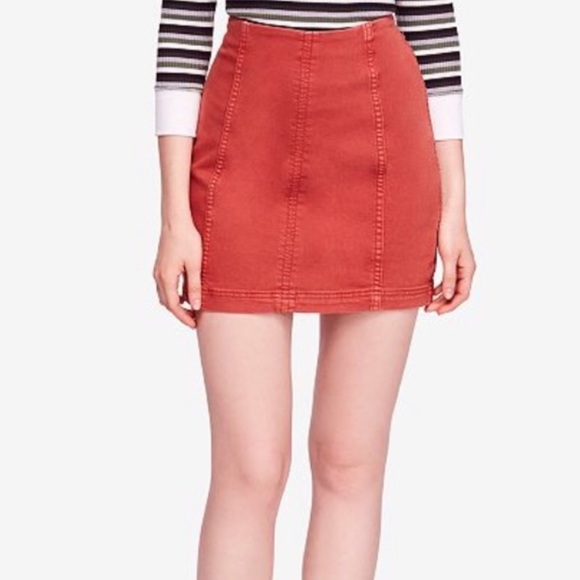 Free people red skirt - Picture 1 of 6